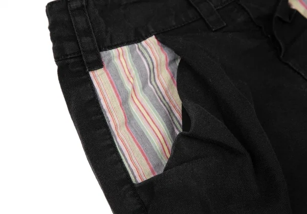 ヴィヴィアンウエストウッド レッドレーベルVivienne Westwood Red Label マルチストライプ切替ミニスカート 墨黒2 K-121966_005