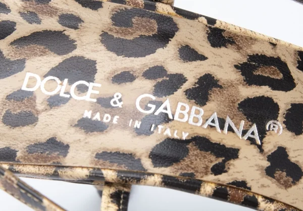 ドルチェ&ガッバーナDOLCE&GABBANA レオパードポインテッドトゥパンプス クリーム黒37(24位) K-121969_016