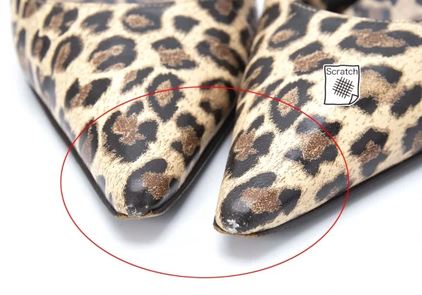 ドルチェ&ガッバーナDOLCE&GABBANA レオパードポインテッドトゥパンプス クリーム黒37(24位) K-121969_003