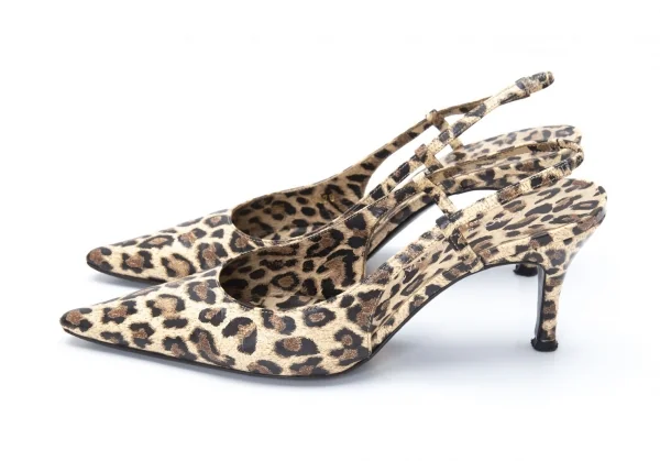 ドルチェ&ガッバーナDOLCE&GABBANA レオパードポインテッドトゥパンプス クリーム黒37(24位) K-121969_004