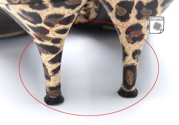 ドルチェ&ガッバーナDOLCE&GABBANA レオパードポインテッドトゥパンプス クリーム黒37(24位) K-121969_007