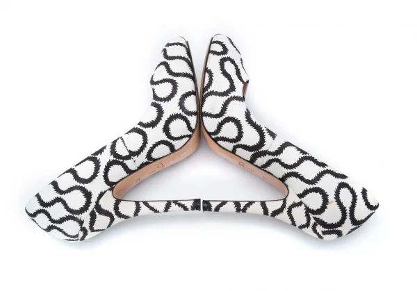 ヴィヴィアンウエストウッド アングロマニアVivienne Westwood ANGLOMANIA スクイグルプリントハイヒール 白黒36(23位) K-121970_011