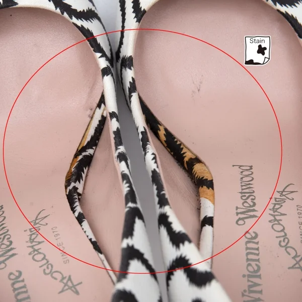 ヴィヴィアンウエストウッド アングロマニアVivienne Westwood ANGLOMANIA スクイグルプリントハイヒール 白黒36(23位) K-121970_019