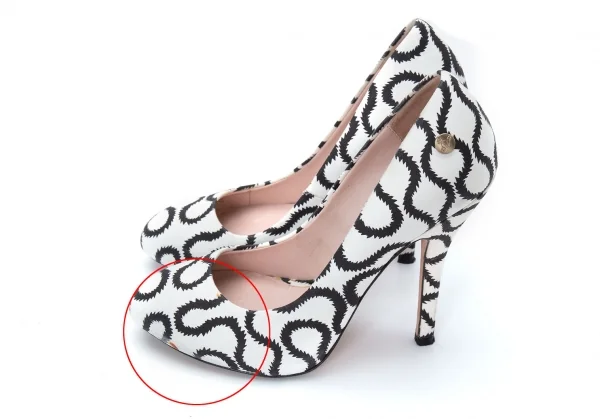ヴィヴィアンウエストウッド アングロマニアVivienne Westwood ANGLOMANIA スクイグルプリントハイヒール 白黒36(23位) K-121970_004