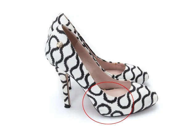 ヴィヴィアンウエストウッド アングロマニアVivienne Westwood ANGLOMANIA スクイグルプリントハイヒール 白黒36(23位) K-121970_009