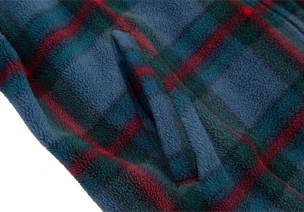 ポロラルフローレンPOLO RALPH LAUREN チェックフリースジップアップジャケット 水色赤M K-121983_010