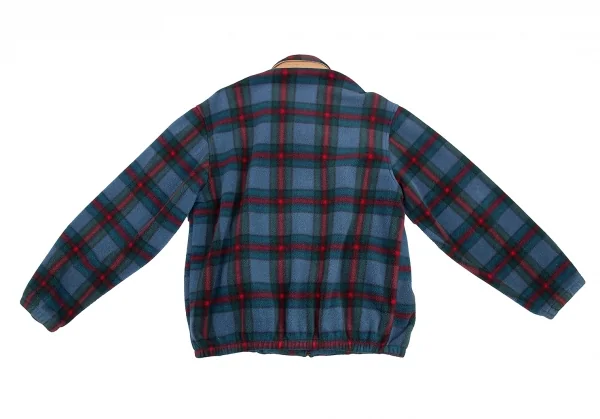 ポロラルフローレンPOLO RALPH LAUREN チェックフリースジップアップジャケット 水色赤M K-121983_012