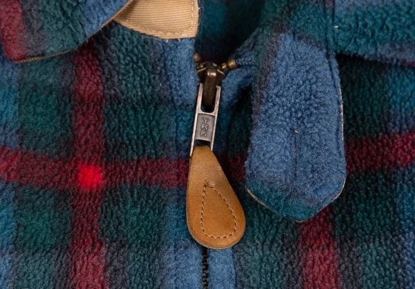 ポロラルフローレンPOLO RALPH LAUREN チェックフリースジップアップジャケット 水色赤M K-121983_004