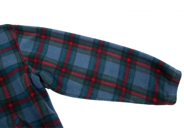 ポロラルフローレンPOLO RALPH LAUREN チェックフリースジップアップジャケット 水色赤M K-121983_005