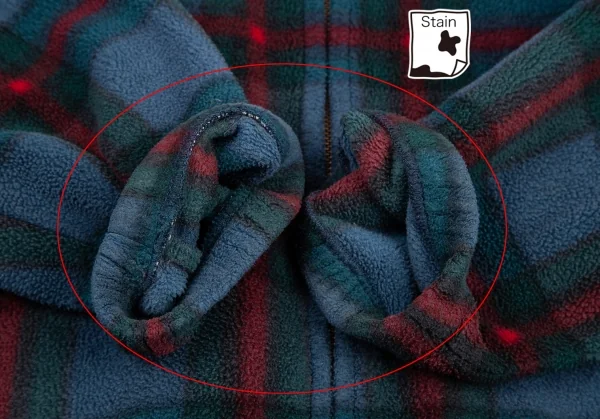 ポロラルフローレンPOLO RALPH LAUREN チェックフリースジップアップジャケット 水色赤M K-121983_007