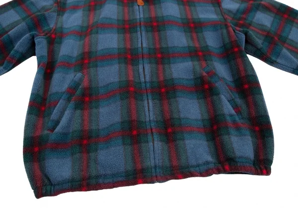 ポロラルフローレンPOLO RALPH LAUREN チェックフリースジップアップジャケット 水色赤M K-121983_009