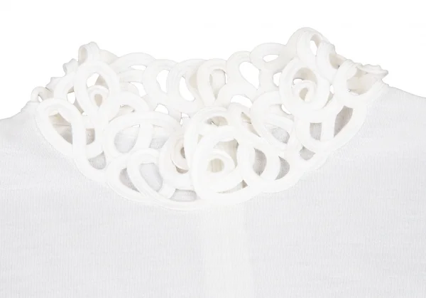 クリスチャンディオールChristian Dior ネックデザインシースルー半袖トップス オフM K-121985_003