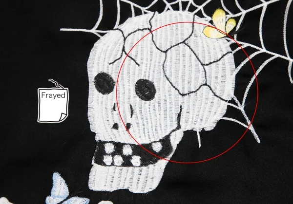 ジョンアンダーカバーJohn UNDERCOVER スカル刺繍スカジャン 黒2 K-121990_003