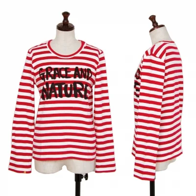 COMME des GARCONS Message Printed Stripe T Shirt