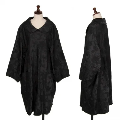 COMME des GARCONS Flower Jacquard Round-collar Dress