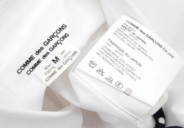 コムコム コムデギャルソンCOMME des GARCONSループドット装飾コットンシャツ 白黒M K-122031_016