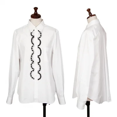 COMME des GARCONS Loop Dot Decorated Long Sleeve Shirt