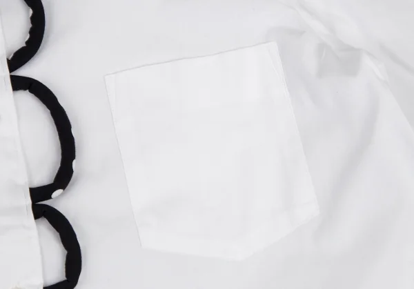 コムコム コムデギャルソンCOMME des GARCONSループドット装飾コットンシャツ 白黒M K-122031_006