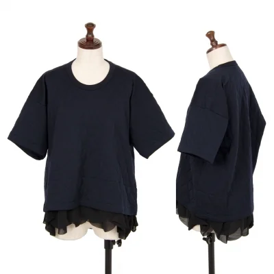 COMME des GARCONS Hem Layered Padding Quilted T Shirt