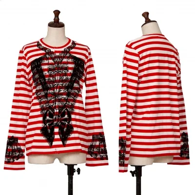 COMME des GARCONS COMME des GARCONS Flocky Stripe T Shirt