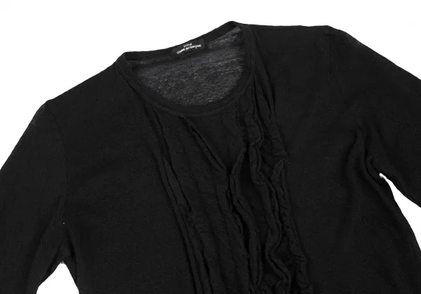 トリココムデギャルソンtricot COMME des GARCONS フロントタックフリルウールニット 黒M位 【レディース】 トリココムデギャルソンtricot COMME des GARCONS フロント