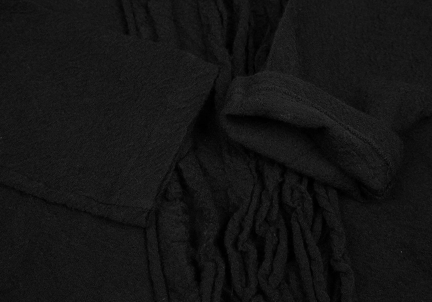 トリココムデギャルソンtricot COMME des GARCONS フロントタックフリルウールニット 黒M位 【レディース】 トリココムデギャルソンtricot COMME des GARCONS フロント