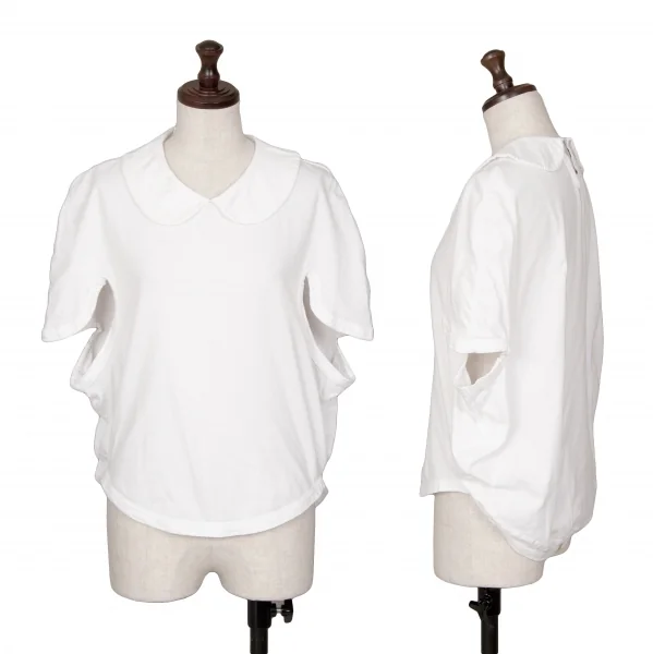 コムデギャルソンCOMME des GARCONS フラットカラーサークルデザインカットソー 白S K-122069_001