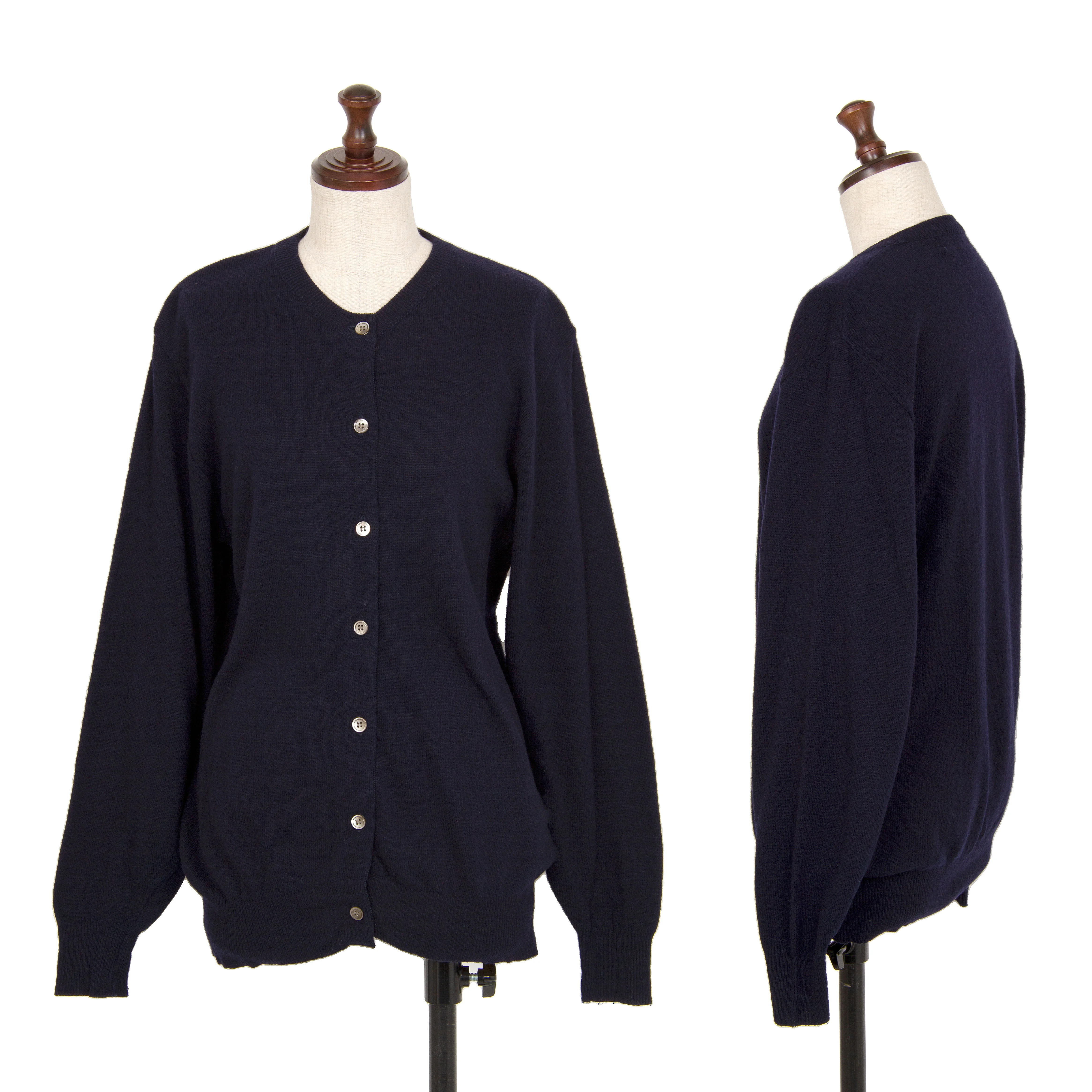 tricot COMME des GARCONS Wool Blended Knit Cardigan Navy S-M (K
