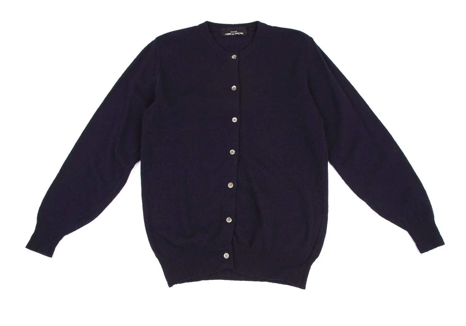 tricot COMME des GARCONS Wool Blended Knit Cardigan Navy S-M (K