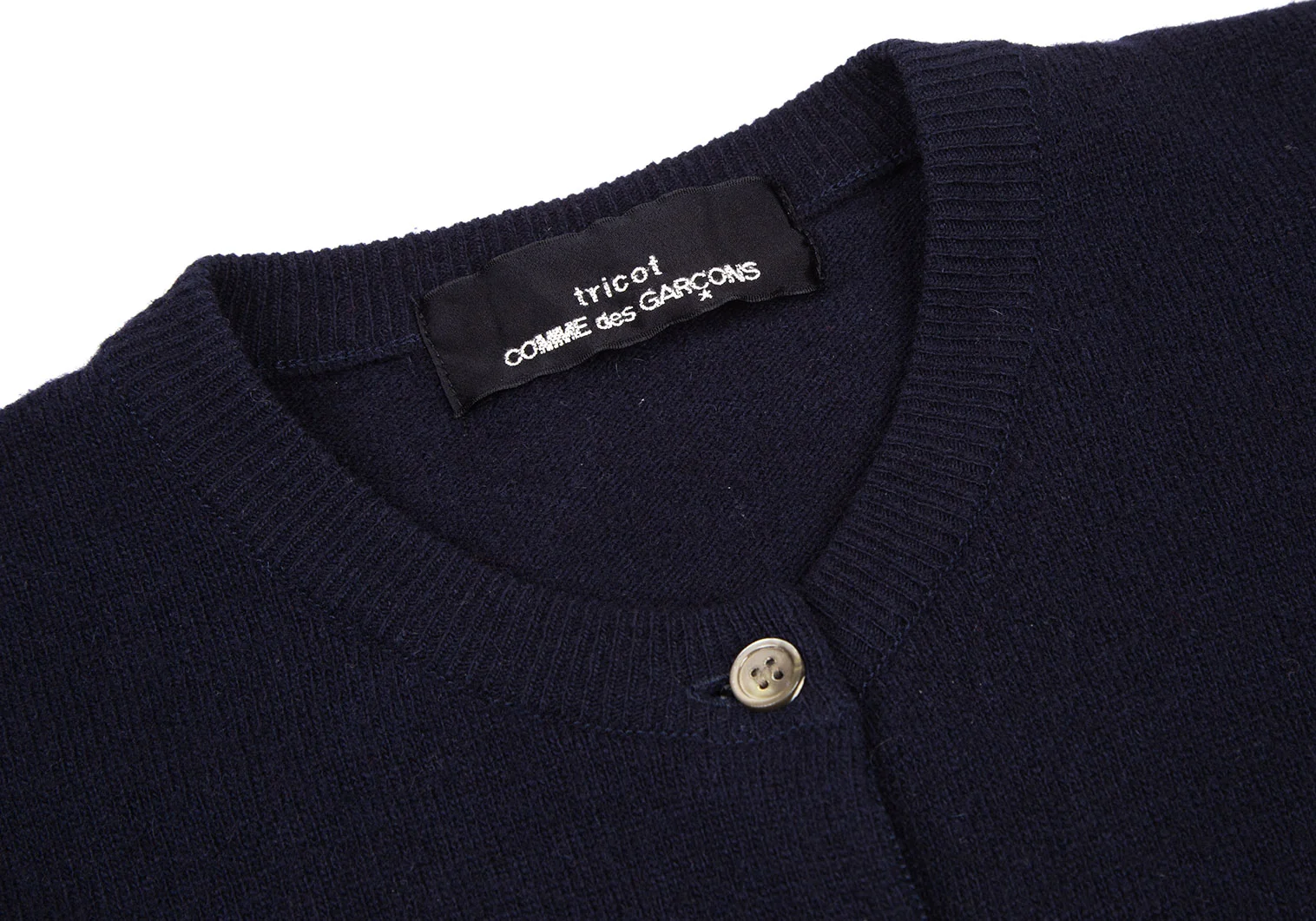tricot COMME des GARCONS Wool Blended Knit Cardigan Navy S-M (K