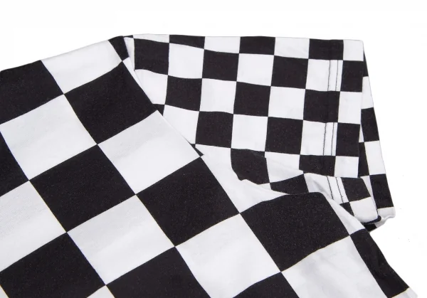 ジュンヤワタナベマン コムデギャルソンJUNYA WATANABE MAN COMME des GARCONSブロックチェック切替Tシャツ 白黒M K-122074_004