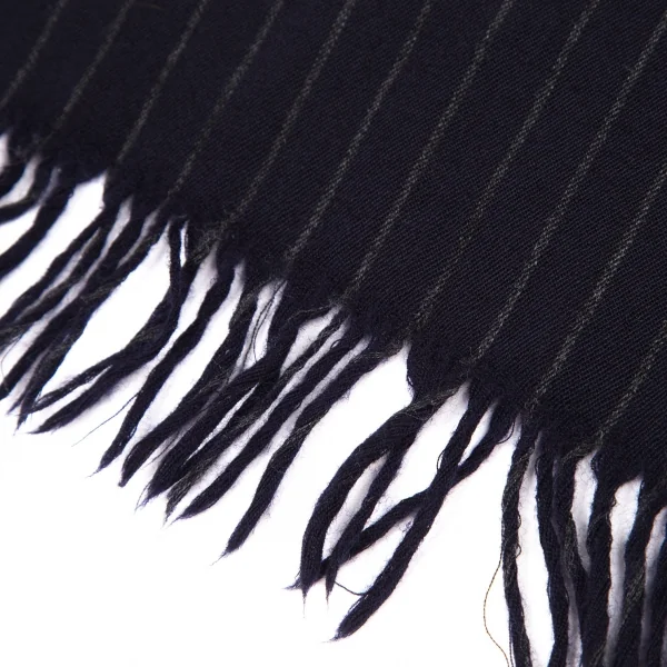 コムデギャルソンCOMME des GARCONS ストライプフリンジストール 紺 K-122075_003