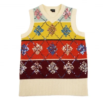 Jean Paul GAULTIER HOMME Sequin Checker Vest