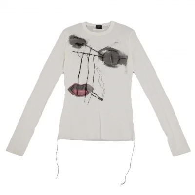 Jean-Paul GAULTIER HOMME Face Patch Mesh Long Sleeve T Shirt