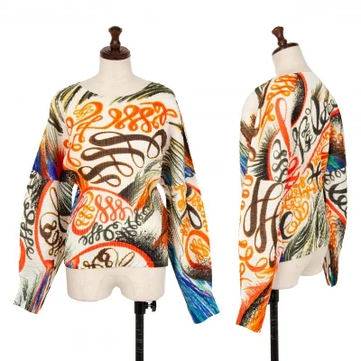 PLEATS PLEASE Graphic Printed Dolman Sleeve T Shirt