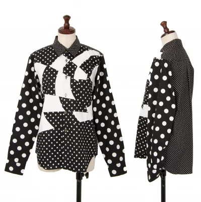 BLACK COMME des GARCONS Switching Dot Long Sleeve Shirt