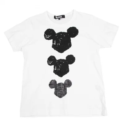 BLACK COMME des GARCONS Mickey Silhouette Printed T-shirt
