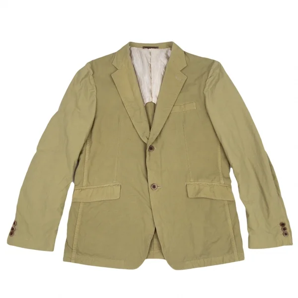 COMME des GARCONS HOMME Dyed Switching Nylon Jacket Beige M K-122147_001