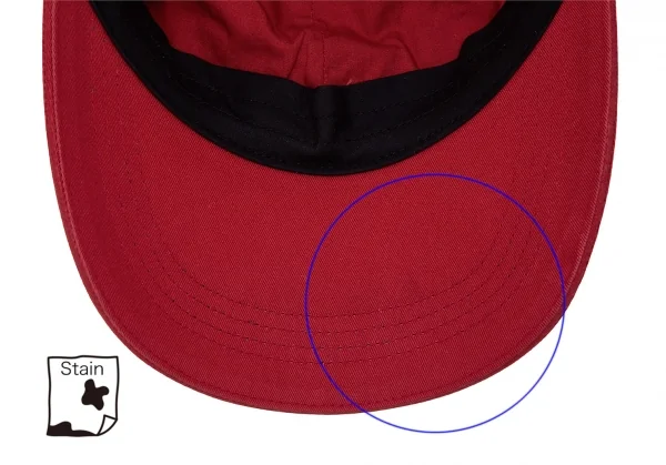 パパスプラスPapas+ ロゴ刺繍コットンツイルキャップ 赤 K-122198_012