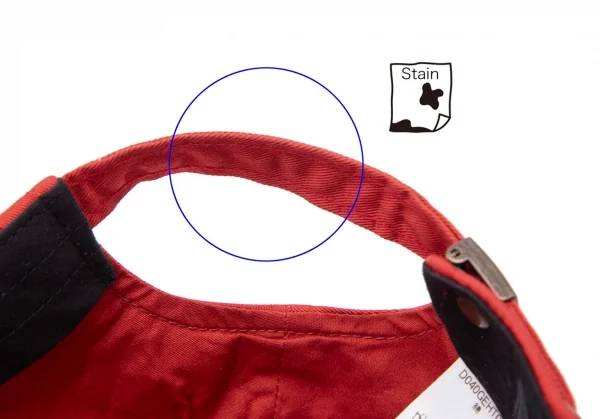 パパスプラスPapas+ ロゴ刺繍コットンツイルキャップ 赤 K-122198_013