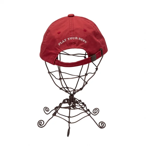 パパスプラスPapas+ ロゴ刺繍コットンツイルキャップ 赤 K-122198_005