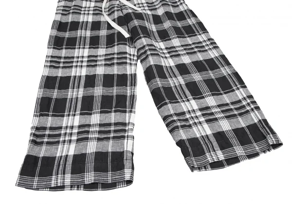 ビームスボーイBEAMS BOY フレンチリネンチェックセットアップ 黒白M位 K-122203_014