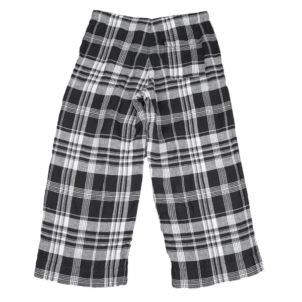 ビームスボーイBEAMS BOY フレンチリネンチェックセットアップ 黒白M位 K-122203_016