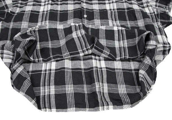 ビームスボーイBEAMS BOY フレンチリネンチェックセットアップ 黒白M位 K-122203_007