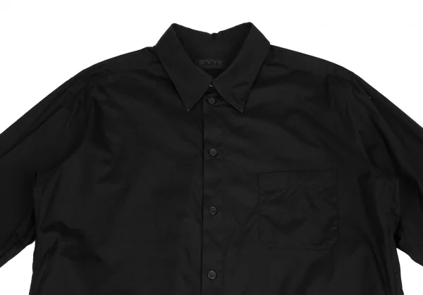 サイトs'yte ブロードレギュラーカラーロングシャツ 黒3 K-122205_002