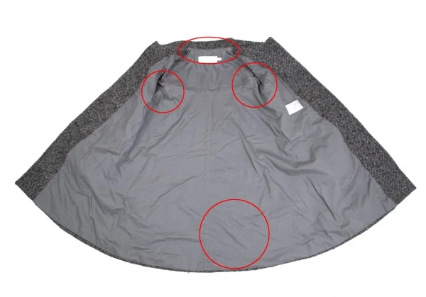 シーバイクロエSEE BY CHLOE ミックスウールラウンドカラーコート グレー38 K-122209_012