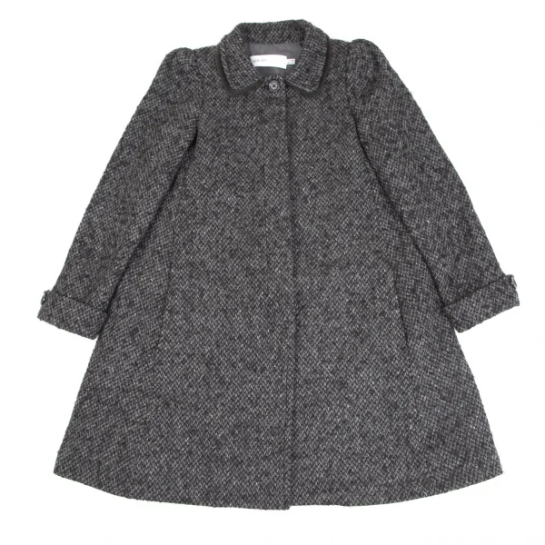 シーバイクロエSEE BY CHLOE ミックスウールラウンドカラーコート グレー38 K-122209_002