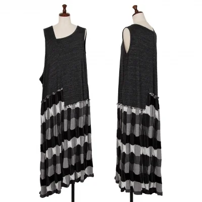 LIMI feu Check Switching Asymmetric Sleeveless Dress