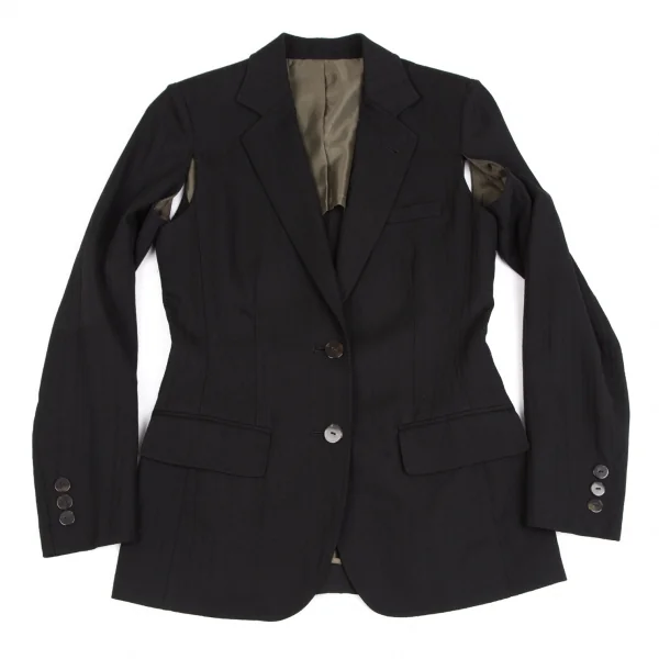 ジャンポールゴルチエ ファムJean Paul GAULTIER FEMME シャドーストライプセットアップスーツ 黒40 K-122237_003