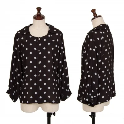 COMME des GARCONS Dot Printed Chiffon Blouse